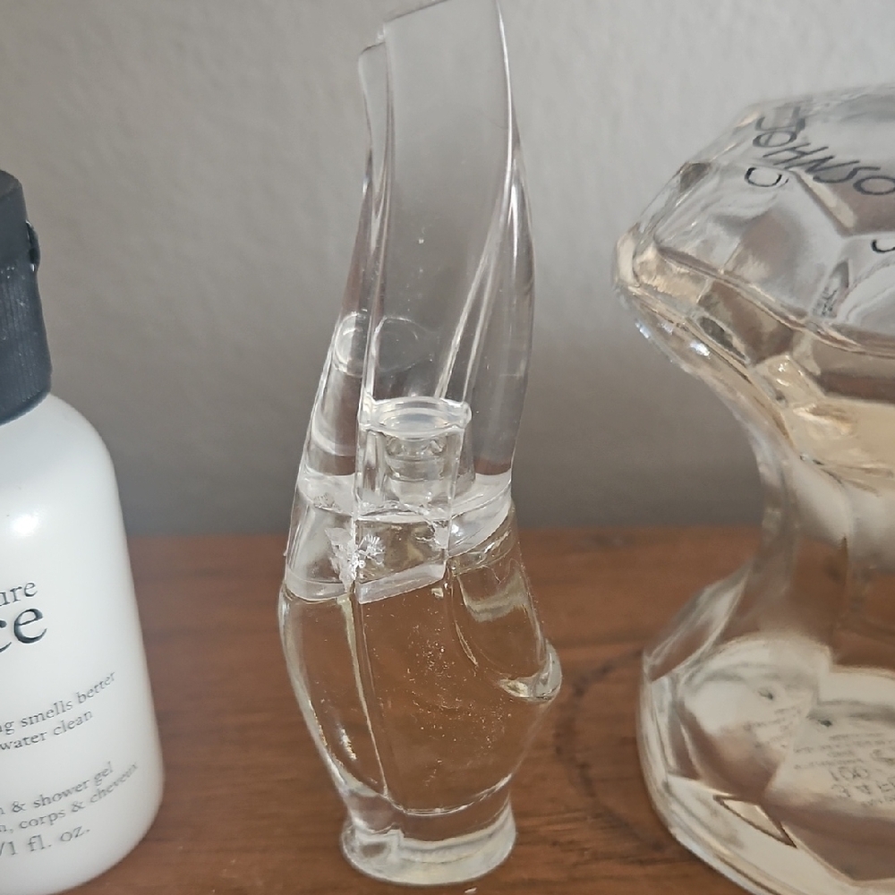 FREE RARE New Old Stock Vtg Donna Karan Cashmere MIST CLEAR Bottle READ